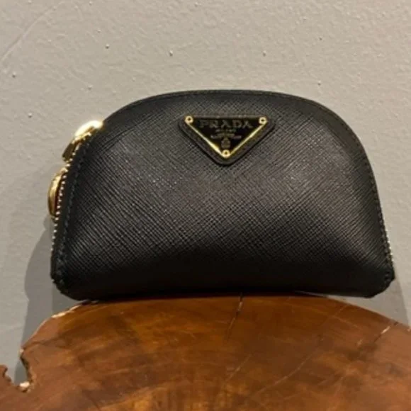 Prada Foldable Zip around Travel Pouch Saffiano Leather Mini - Picture 1 of 5